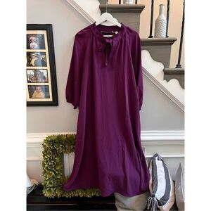 Girl With Curves Burgundy Tie Neck Sheath Dress sz M Generous